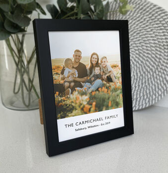 Personalised Photo Printed And Framed In Black, 4 of 8