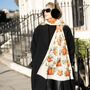 Halloween Pumpkins, Autumnal Print Scarf In Personalised Gift Box, thumbnail 5 of 6