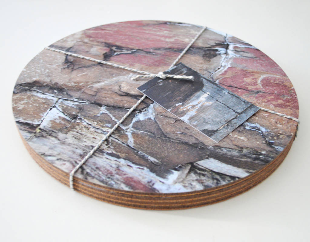 Round Earthy Placemats, Set Of Four By Ruth Holly