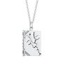 The Lovers Kiss Engraved Silver Locket Necklace, thumbnail 7 of 11