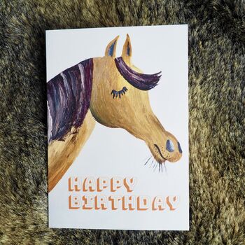 Happy Birthday Horse Birthday Card, 5 of 7