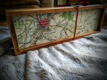 Personalised Framed Love Map / Wedding Anniversary Sign, 4 of 5