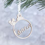 Personalised Squirrel Name Christmas Bauble Decoration, thumbnail 2 of 4