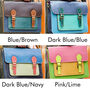 Multicoloured Recycled Leather Satchel, thumbnail 2 of 9