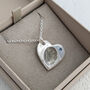 Silver Fingerprint Impression Heart Pendant With Birthstone, thumbnail 2 of 7