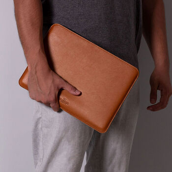 Slim Leather Macbook Sleeve Case, 4 of 12
