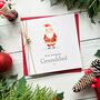 Handmade Scandi Santa Christmas Card For Him, thumbnail 5 of 6