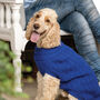 Plain Knitted Blue Dog Jumper, thumbnail 1 of 5