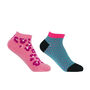 Leopard Pink And Zigzag Teal Women's Trainer Socks Bundle, thumbnail 1 of 6