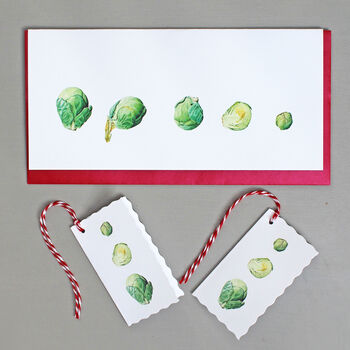 Brussels Sprouts Christmas Card, 2 of 3