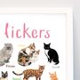 'Lickers' Cat Art Print, thumbnail 2 of 3