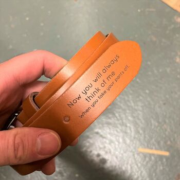 Personalised Men's Leather Belt, 6 of 10