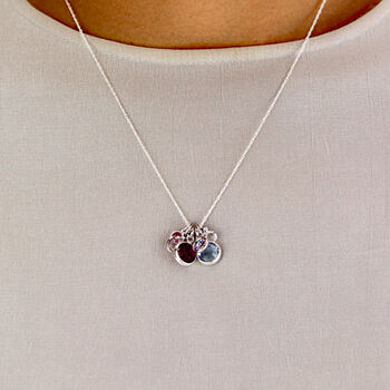 Birthstone Family Cluster Necklace, 6 of 9