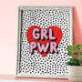 'Grl Pwr' Colourful Art Print, thumbnail 1 of 2