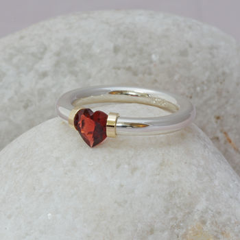 I Love You Heart Shaped Gemstone Ring, 3 of 7