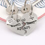 Togetherness Split Heart Pewter Keyring For Couples, thumbnail 8 of 8