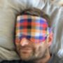 Sleep Mask Orange Check, thumbnail 1 of 5