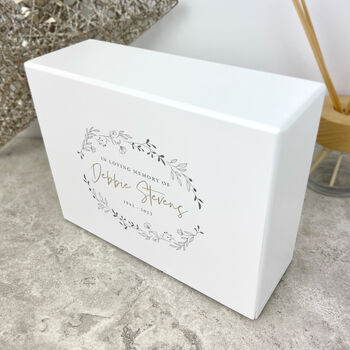 Personalised Wreath Cremation Urn For Ashes | One.09 Litres, 3 of 10