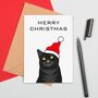 Black Cat Christmas Card, thumbnail 1 of 2