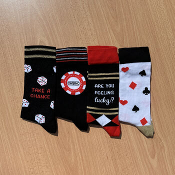 Unisex Casino Socks Gift Set, 2 of 3