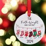 Personalised Family Stocking Christmas Bauble, thumbnail 1 of 4