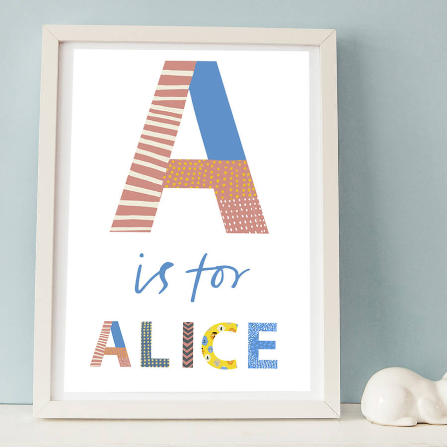 Personalised Letter Name Print, 1 of 2