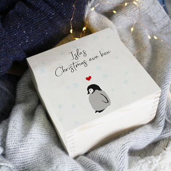 Personalised Penguin Christmas Eve Box For Children, 2 of 7