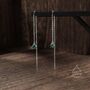 4mm Emerald Green Cz Threader Earrings, thumbnail 5 of 9