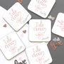 I Do Crew Personalised Hen Party Coasters, thumbnail 1 of 3