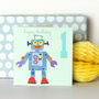 Robot Happy First Birthday Card, thumbnail 4 of 4