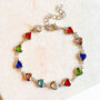 Rainbow Heart Charm Bracelet, thumbnail 1 of 2