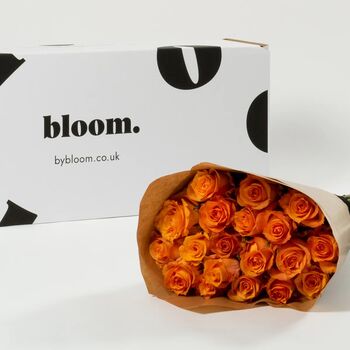 Tangerine Orange Rose Bouquet, 2 of 2