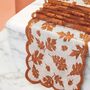 Burnt Orange Lace Leaf Autumn Table Runner, thumbnail 5 of 7