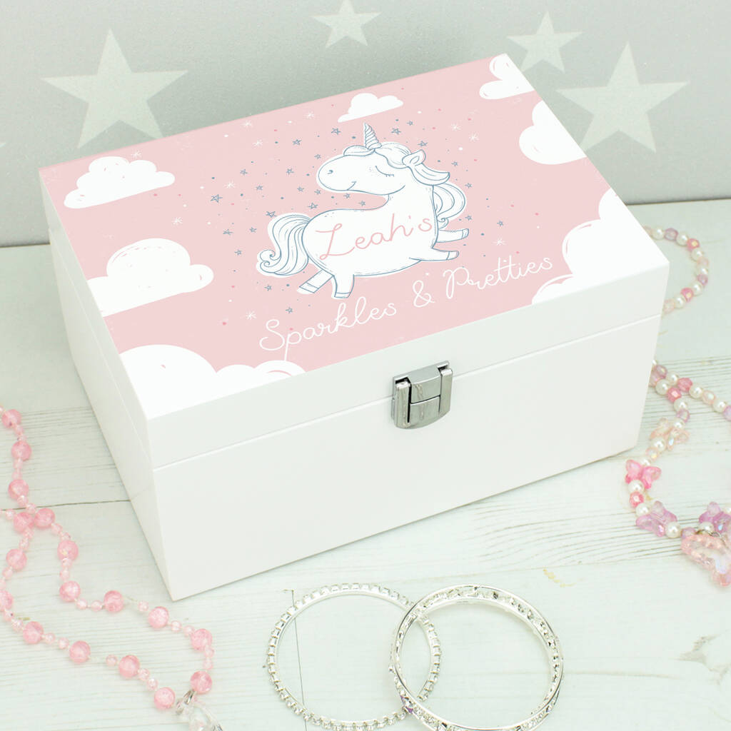 Personalised Unicorn Children's Jewellery Box, 1 of 3