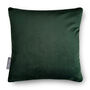 Luxury Super Soft Velvet Cushion Forest Green, thumbnail 1 of 4