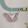 Nursery Mobile Wall Decor Pink,Cream,Mint Butterfly, thumbnail 3 of 12