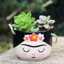 Woman Girl Lady Face Hanging Plant Pot Mothers Day Gift, thumbnail 1 of 2