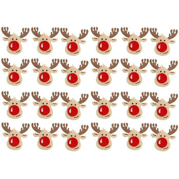 24 Wooden Reindeer Advent Calendar Pegs, 2 of 4