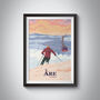 Are Ski Resort Sweden Travel Poster Art Print, thumbnail 1 of 8