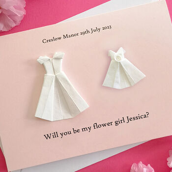 Will You Be My Flower Girl? Proposal Wedding Card, 2 of 2