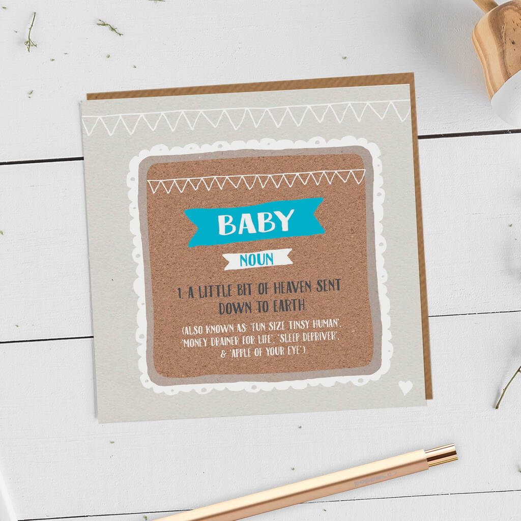Funny New Baby Boy Card By Allihopa