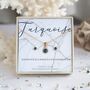 Rose Gold Vermeil December Birthstone Gift Set – Turquoise, thumbnail 1 of 6