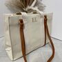 Personalised Evelyn Canvas Double Strap Shoulder Tote Bag Handbag, thumbnail 3 of 5