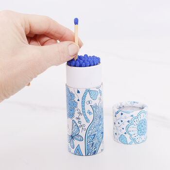 Cylinder Matches, Blue Paisley, 2 of 3