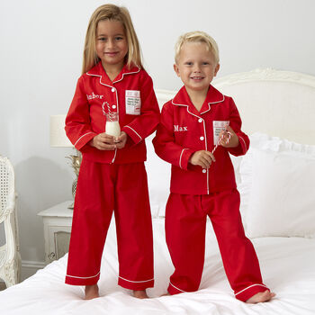 Personalised Family Christmas Red Pyjamas, 8 of 10