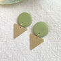 Honey Olive Polymer Clay Earrings, thumbnail 2 of 5