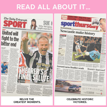 Newcastle Personalised Football Telegraph Book, 9 of 12