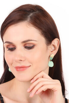 Maya Earrings, Green, 2 of 4