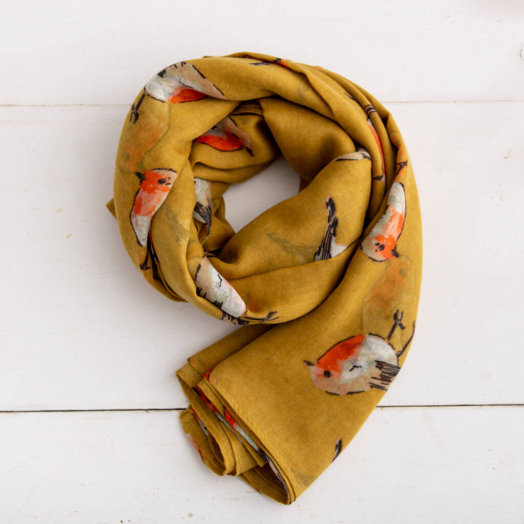 personalised robin scarf by poppyk