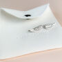 Sterling Silver Angel Wing Stud Earrings, thumbnail 5 of 6